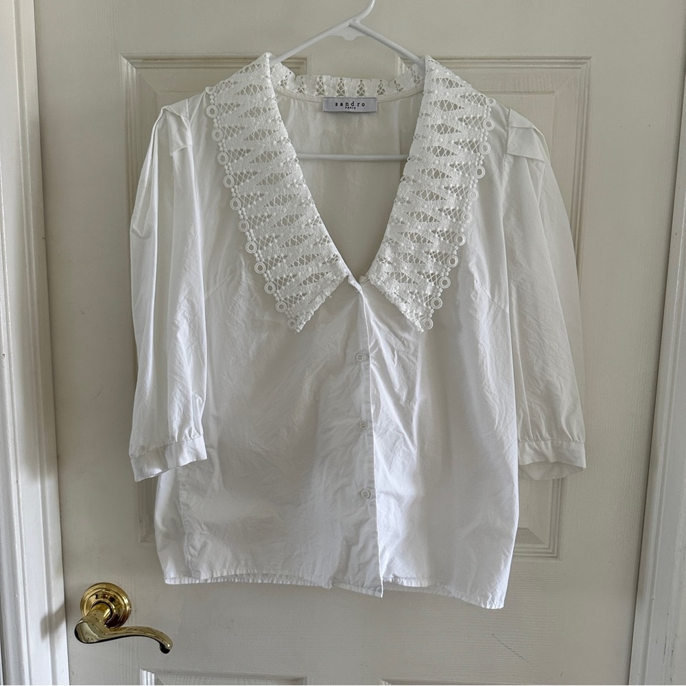 Sandro white blouse
